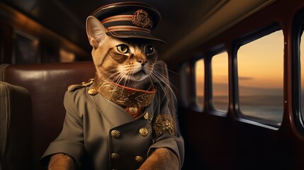 Abyssinian Train Conductor Steaming Towards Adventure