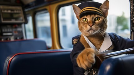Friendly Abyssinian Bus Driver Taking You on a Journey