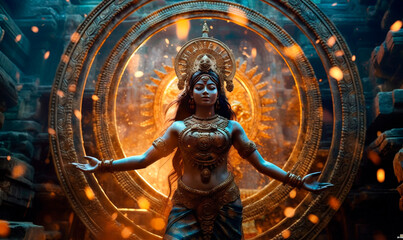 Indian godess - obrazy, fototapety, plakaty