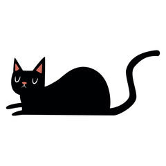 Isolated cute cat pet animal Vector