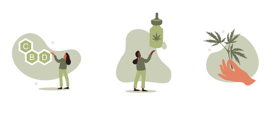 Medical Cannabis Graphic Vectors Art Illustrations 