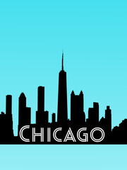 A vector illustration of the Chicago skyline