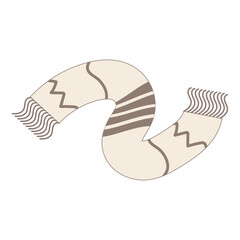Isolated colored seasonal winter scarf icon Vector