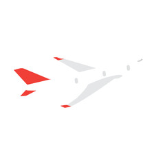Isolated colored flying airplane icon Vector