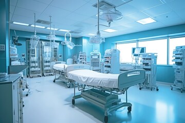 stock photo of inside intensive care unit in hospital Generative AI