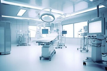 stock photo of inside operating room in hospital Generative AI