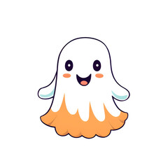 Obraz premium kind ghost, clipart isolated on transparent background, generative ai