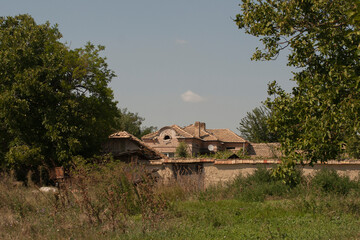 Abandoned houses in the villages of Bulgaria. Dying settlements in south-eastern Europe.