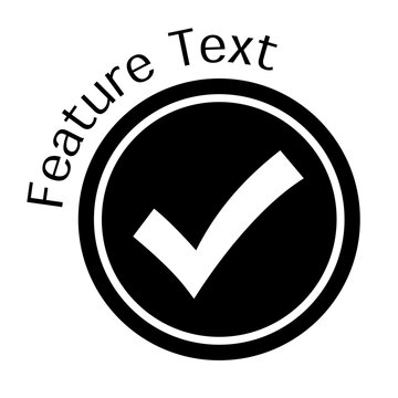 black feature icons/symbols