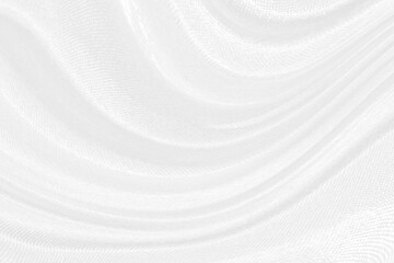 Fototapeta na wymiar Ethereal Waves. Serene Abstraction of Soft White Cloth in a Minimalist Composition