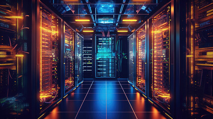 Fototapeta premium Data center server room