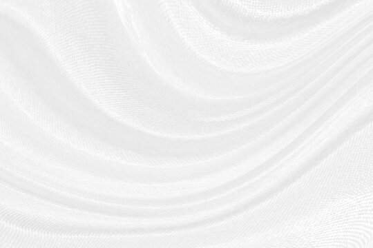 Ethereal Waves. Serene Abstraction of Soft White Cloth in a Minimalist Composition © buraratn