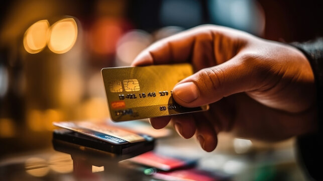 Close-up Shot Of Person Paying By Credit Card In Shop