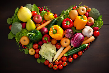 World Vegetarian Day celebration heart generative AI illustration