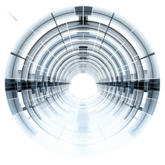 a matrix of intersecting luminescent arcs abstract shape, 3d render style, isolated on a transparent background, generative ai