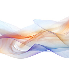 a network of translucent interwoven ribbons abstract shape, 3d render style, isolated on a transparent background, generative ai