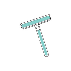 Isolated monochrome window cleaner icon Vector