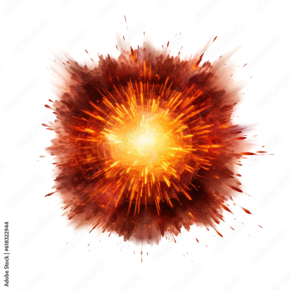 Poster a burst of glowing particles radiating abstract shape, 3d render style, isolated on a transparent ba