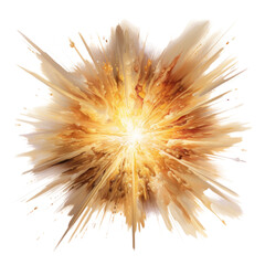 Obraz premium a burst of radiant energy emanating abstract shape, 3d render style, isolated on a transparent background, generative ai