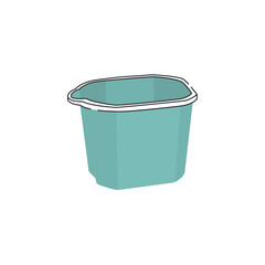 Isolated monochrome cleaning bucket icon Vector