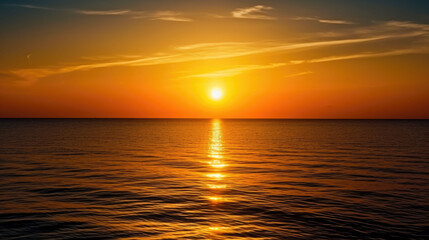 Fototapeta premium Serene ocean sunset