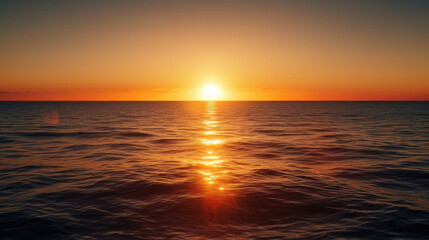 Obraz premium Serene ocean sunset