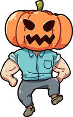 Pumpkin Man cartoon2