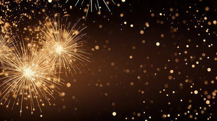 Obraz premium Happy new year sparkles banner