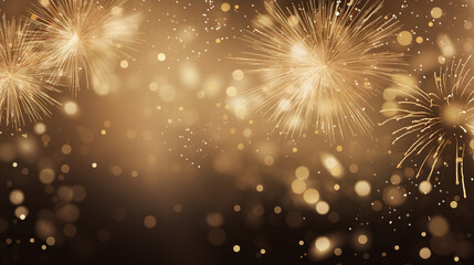 Fototapeta premium Happy new year sparkles banner