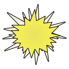 Isolated empty colored comic speech bubble Vector