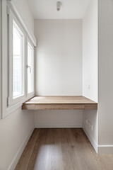 Custom wooden study table with integrated