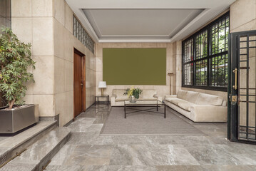 Entrance hall with a waiting area