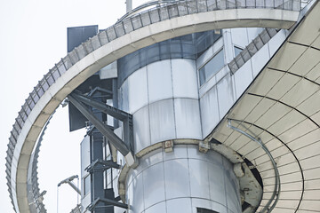 Fototapeta premium Circular metallic structure of the Moncloa