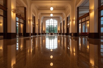 Fototapeta na wymiar photo of empty inside lobby hotel Photography