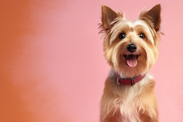 Adorable Yorkshire Terrier striking a pose AI generative