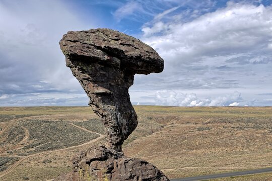 The scenic balanced rock in Idaho.