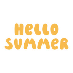 Retro Summer Quote - Hello Summer.