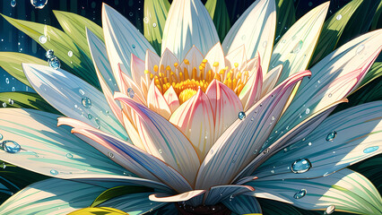 Macro Flower, AI generated Illustration
