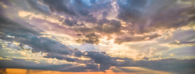Fototapeta premium Colorful Tropical Sunrises and Sunsets - OcuDrone Aerial Sky Images