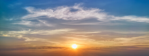 Fototapeta na wymiar Colorful Tropical Sunrises and Sunsets - OcuDrone Aerial Sky Images