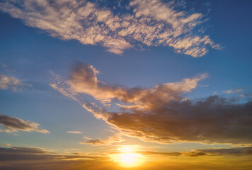 Obraz premium Colorful Tropical Sunrises and Sunsets - OcuDrone Aerial Sky Images