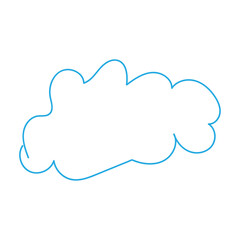 Isolated colored cloud kid sketch Vector