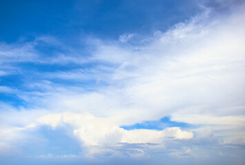Naklejka na ściany i meble Beautiful Blue Tropical Skies - OcuDrone Aerial Sky Images