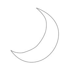 Isolated colored moon kid sketch Vector