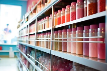 Fototapeta premium photo of inside empty makeup shop Photography AI Generated