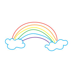 Isolated colored rainbow kid sketch Vector