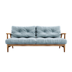 Fototapeta premium Grey scandinavian sofa bed isolated, generative AI