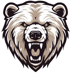 Aggressive Grizzly - Bold Graphic Design