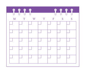 A simple, modern, minimalist style calendar memo template illustration design.