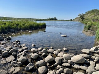 river and rocks